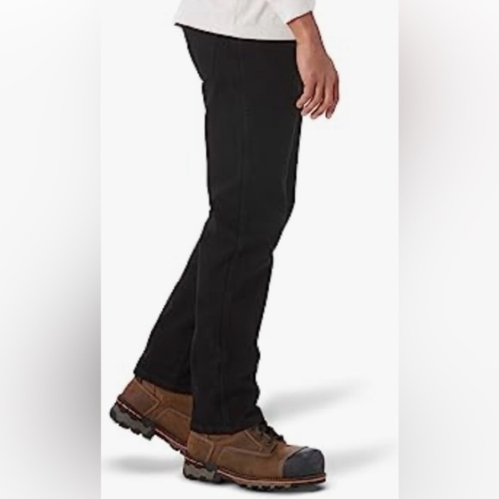 Rustler classic regular fit straight leg black pocket hard working jeans 48x32